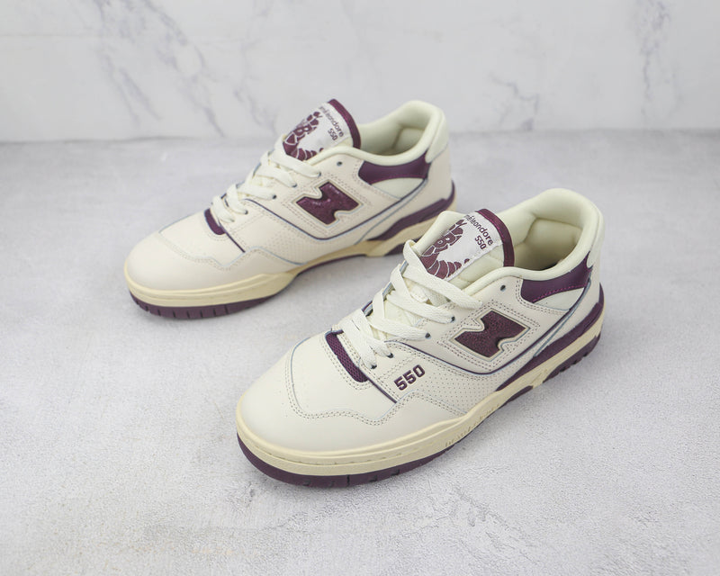 New Balance 550 Sea Salt Burgundy