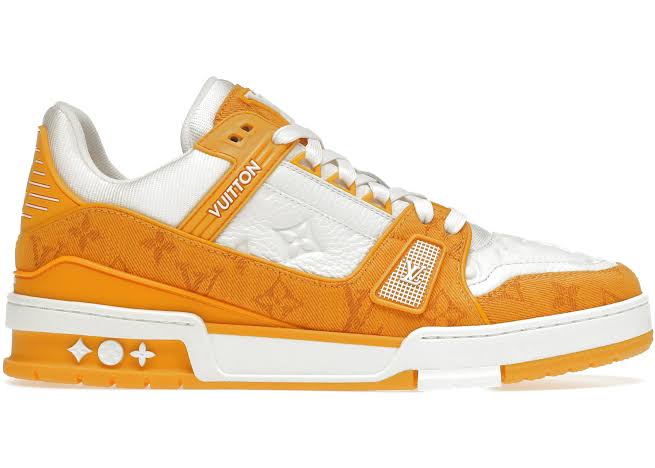 Louis Vuitton Trainer Yellow Monogram Denim White