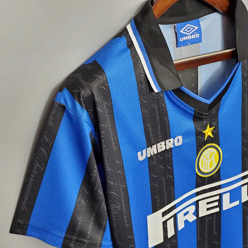 Camisa Inter de Milão Titular 97/98 - Versão Retrô - Ronaldo